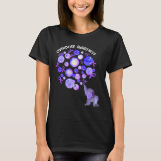 T-shirt Eléphant Poussant Des Lons Violets Surdose