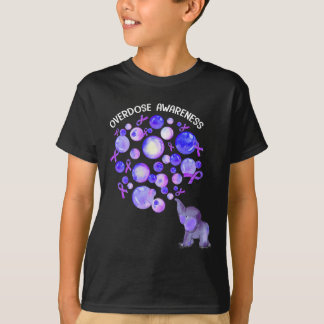 T-shirt Eléphant Poussant Des Lons Violets Surdose