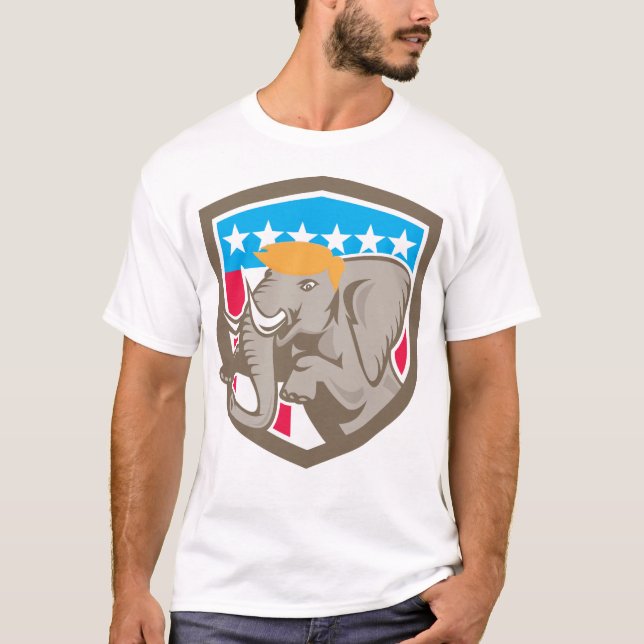 T-shirt Éléphant républicain d'atout (Devant)