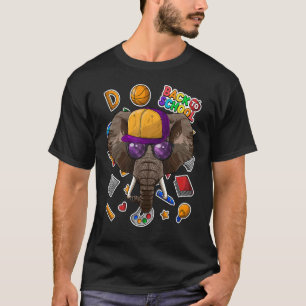 T-shirt Elephant Retour À L'École Premier Jour De L'École