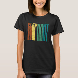 T-shirt Elephant Rétro Pour Filles Garçons Enfants Wild An