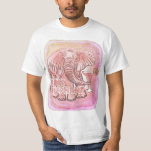 T-shirt Eléphant rose
