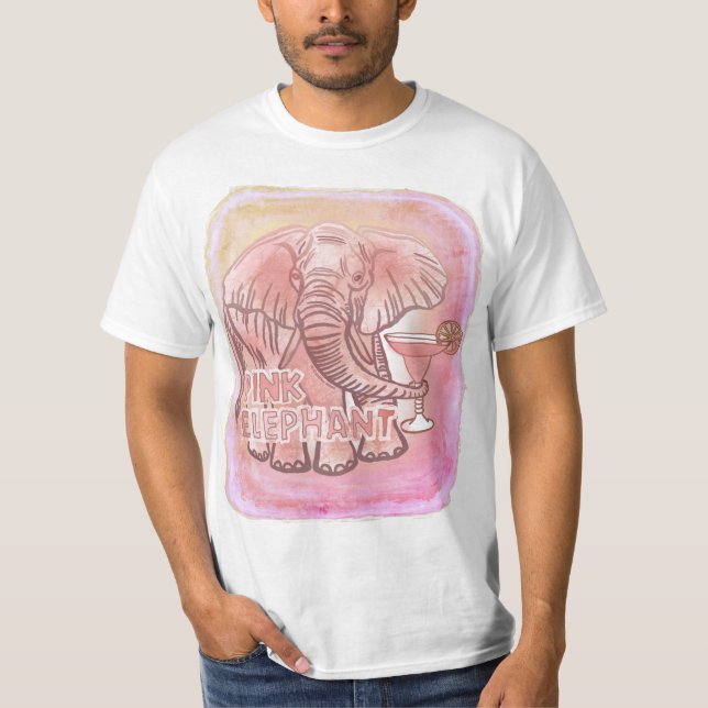 T-shirt Eléphant rose (Devant)