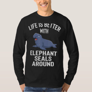 T-shirt Eléphant Sceau Vêtements mignons Seaux Design
