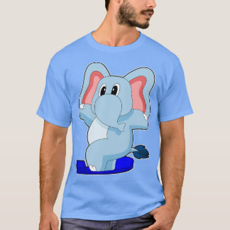 T-shirt Eléphant Snowboard Sports d'hiver