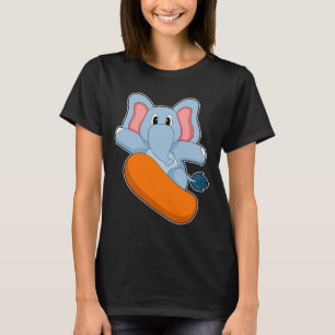 T-shirt Eléphant Snowboard Sports d'hiver
