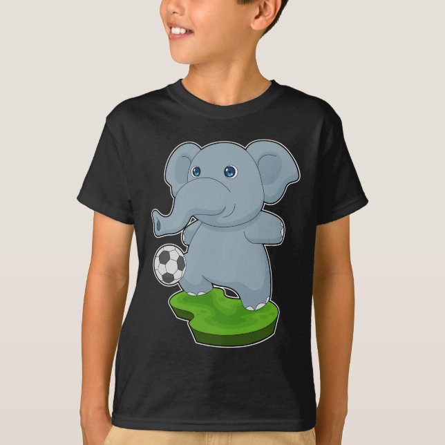 T-shirt Elephant Soccer joueur Soccer Sports (Devant)