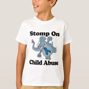 T-shirt Elephant Stomp Sur La Maltraitance Des Enfants