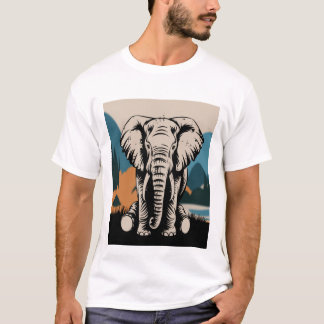 T-shirt Eléphant stylisé