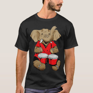 T-shirt Eléphant sur les bongos