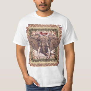 T-shirt éléphant tribal