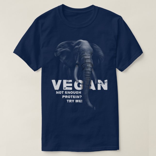 T-shirt Eléphant Végétan Entraînement Wfpb Vêtements Vegan (Design devant)