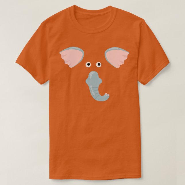 T-shirt Eléphant Visage Animal Costume d'éléphant (Design devant)