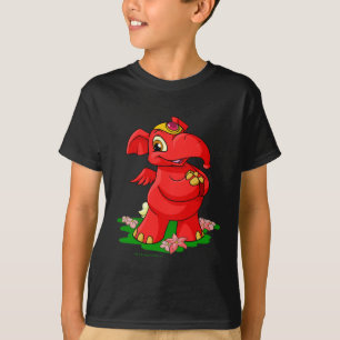 T-shirt Elephante rouge joyeux dans Shenkuu