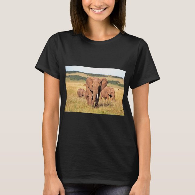 T-shirt elephants cute  (Devant)