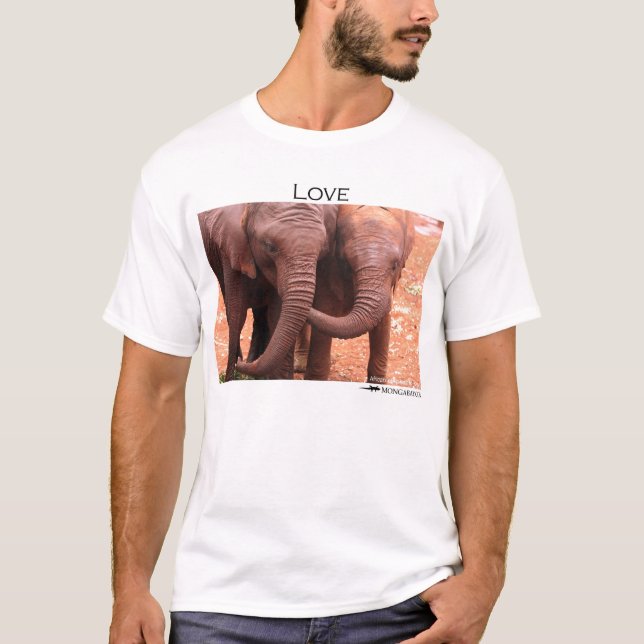 T-shirt Éléphants de "amour" (Devant)
