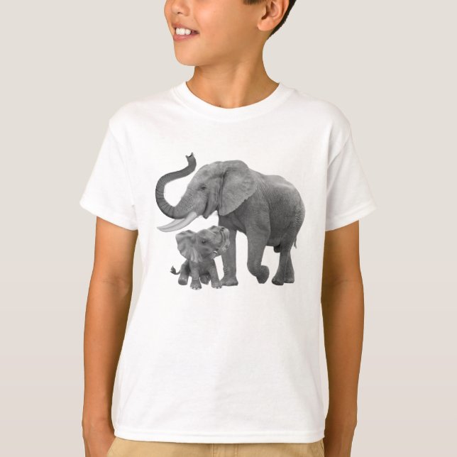 T-SHIRT ÉLÉPHANTS DE LA FORÊT TROPICALE (Devant)