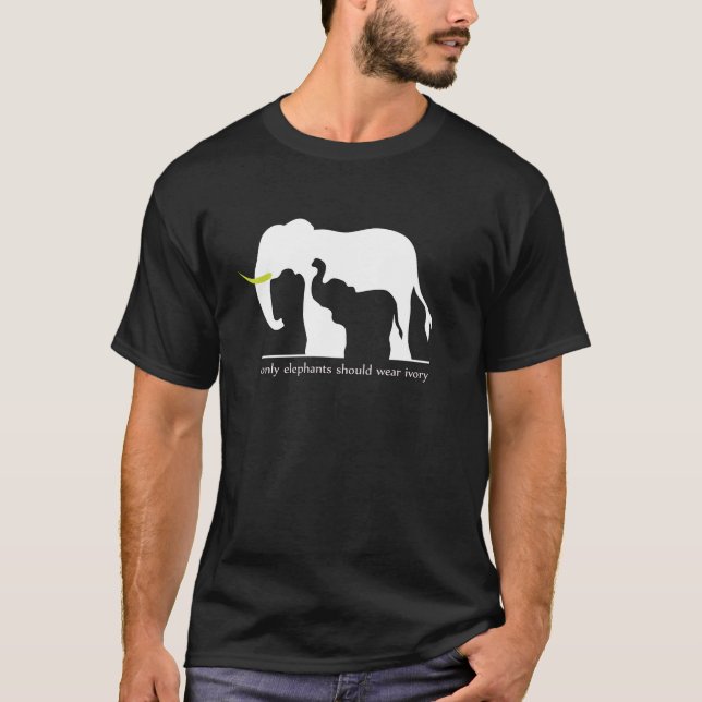 T-shirt Éléphants et ivoire (Devant)