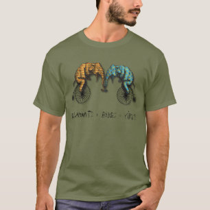 T-shirt Elephants Plus Vélos Égale YIKES!