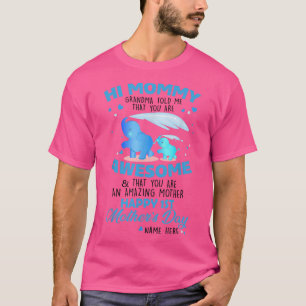 T-shirt Elephants Salut maman grand-mère m'a dit