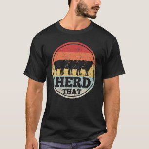 T-shirt Élevage de vaches agriculteur rétro troupeau que