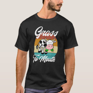 T-shirt Élevage Laitier De La Ferme À La Bouche Exploitant