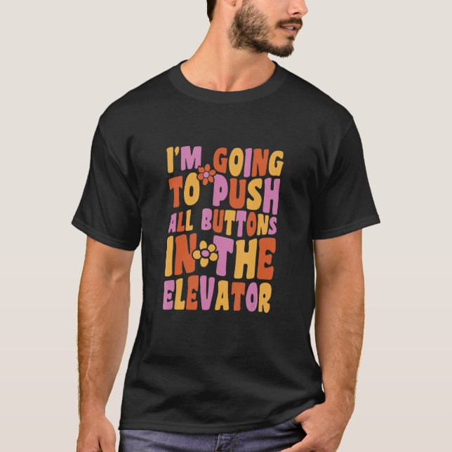 T-shirt Elevator Button Elevator Inspector Mechanic Instal (Devant)