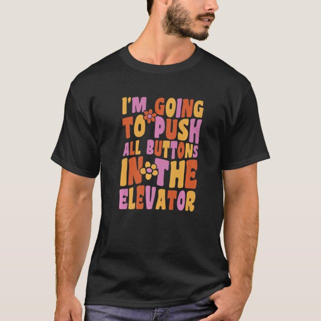 T-shirt Elevator Button Elevator Inspector Mechanic Instal (Devant)
