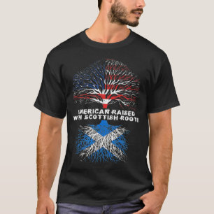 T-shirt Élevé américain avec Scottish Roots Scotland
