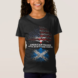 T-Shirt Élevé américain avec Scottish Roots Scotland