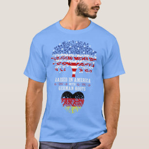 T-shirt Élevé en Amérique avec des racines allemandes