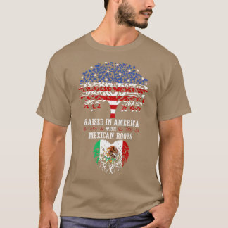 T-shirt Élevé en Amérique avec racines mexicaines