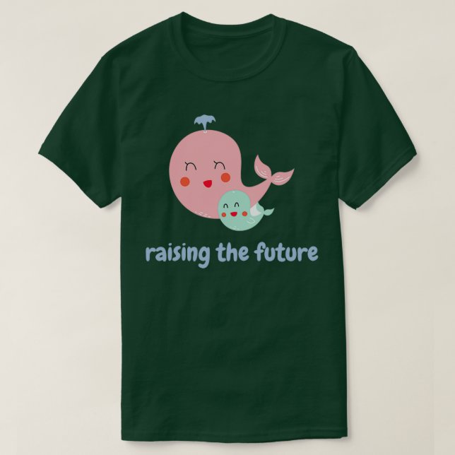 T-shirt Élever la baleine à venir (Design devant)