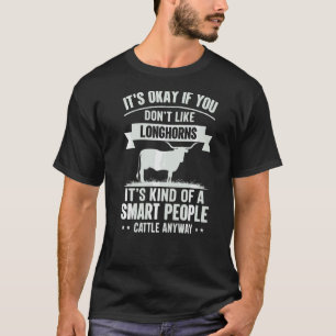 T-shirt Éleveur de bétail intelligent Éleve de vaches Long