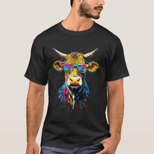 T-shirt Éleveur de bovins laitier vache veau vaches ferme
