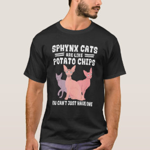 T-shirt Éleveur de chat Sphynx amateur de chips pour anima