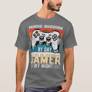 T-shirt Éleveur de chevaux par joueur de jour par vidéo de