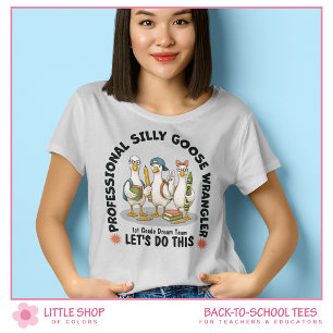 T-shirt Éleveur de l'oie Idiote Équipe d'enseignant de pre