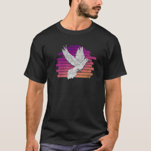 T-shirt Éleveur de pigeon d'animal colombe oiseau rétro pi