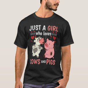 T-shirt Éleveur de porcs Ferme Animal Filles Femmes Agricu