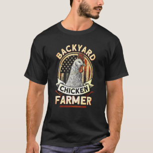 T-shirt Éleveur de poulets de basse-cour Drapeau Usa 4 jui