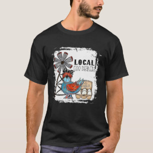 T-shirt Éleveur de poulets de ferme d'œufs locaux
