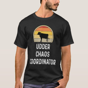 T-shirt Éleveur de vaches rétro Élevage laitier Désordre d