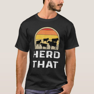 T-shirt Éleveur de vaches rétro Élevage laitier Troupeau d