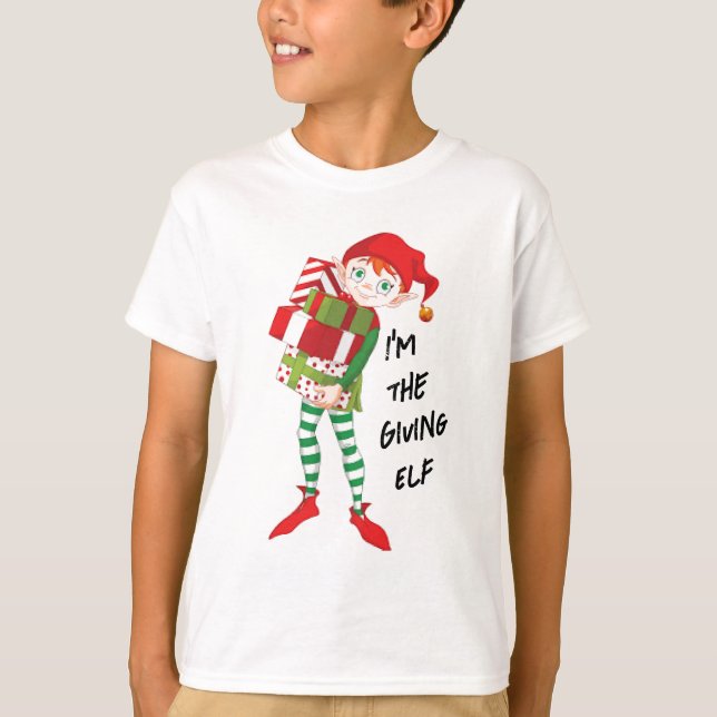 T-shirt Elf Basic pour Enfants Unisex Holiday Elf (Devant)