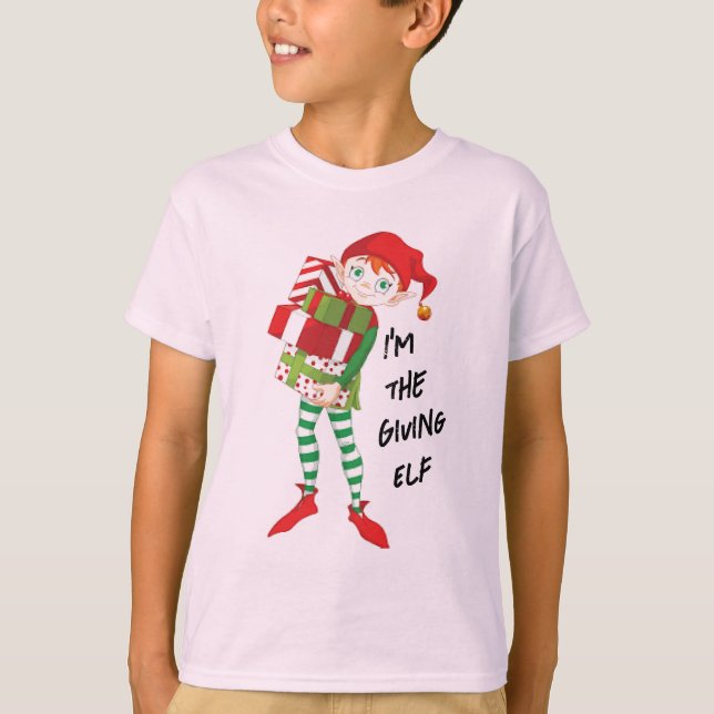 T-shirt Elf Basic pour Enfants Unisex Holiday Elf (Devant)
