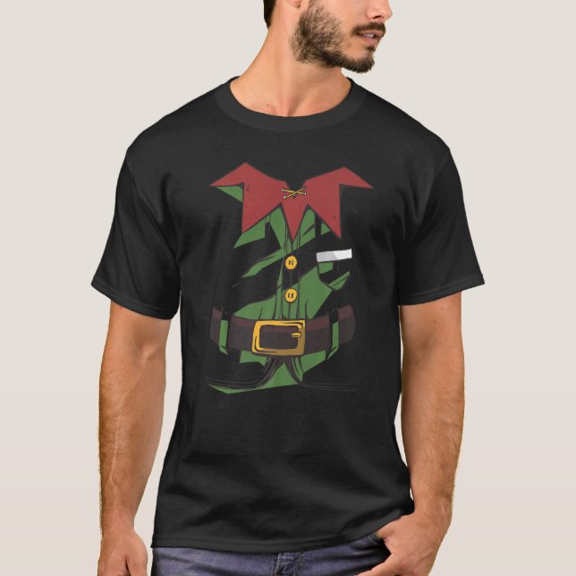 T-shirt Elf Christmas Costume Group Outfit  Merry Christma (Devant)