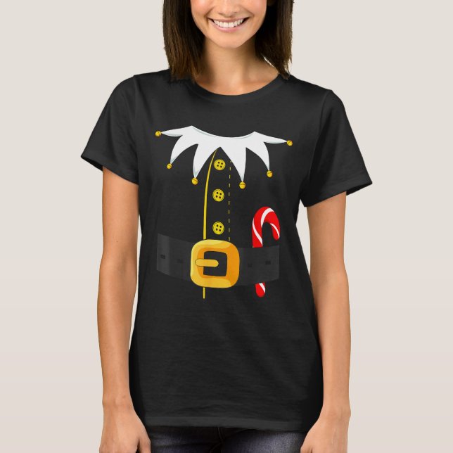 T-shirt Elf Costume Christmas Holiday Men Women Kids  (Devant)