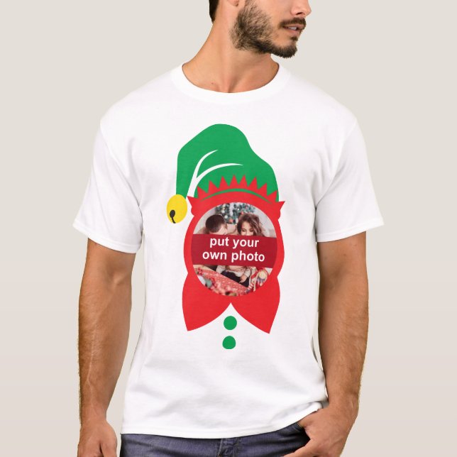 T-shirt elf de Noël personnalisé (Devant)