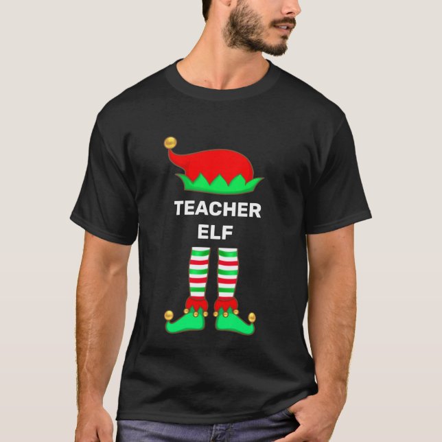T-shirt Elf, enseignant de Noël moderne (Devant)